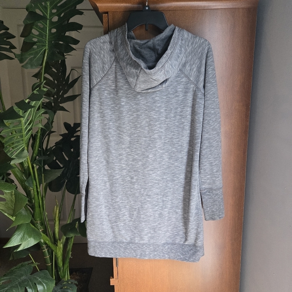 GAIAM Heathered Gray Long Sleeve Hoodie Sweater Dress Size XS - Picture 2 of 4